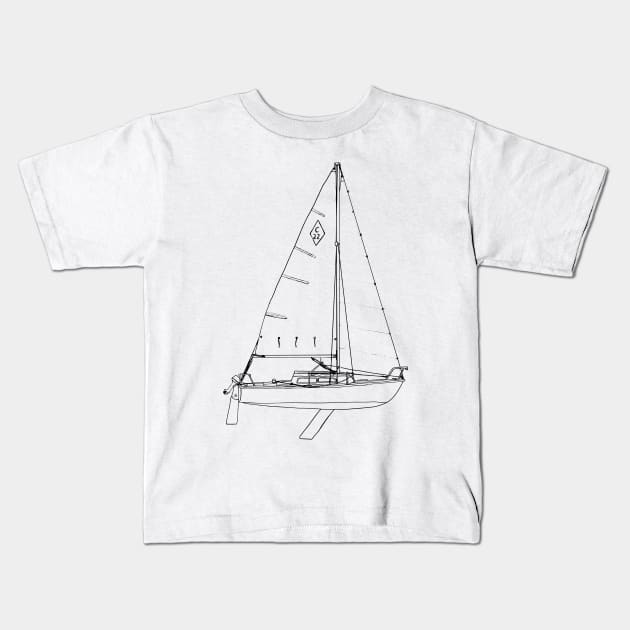 Sailboat - Catalina 22 Kids T-Shirt by mycologist